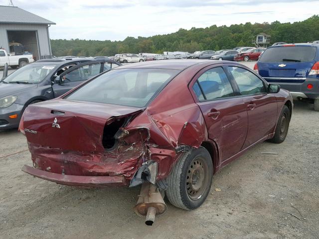 4A3AB36F57E056263 - 2007 MITSUBISHI GALANT ES MAROON photo 4