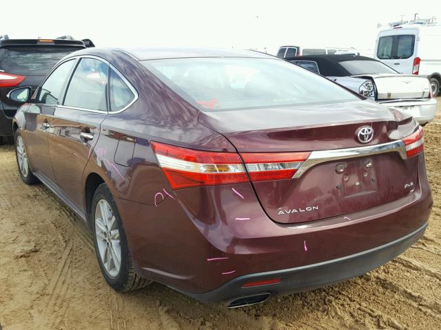 4T1BK1EBXDU045525 - 2013 TOYOTA AVALON BAS BURGUNDY photo 3