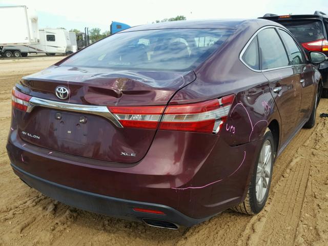4T1BK1EBXDU045525 - 2013 TOYOTA AVALON BAS BURGUNDY photo 4