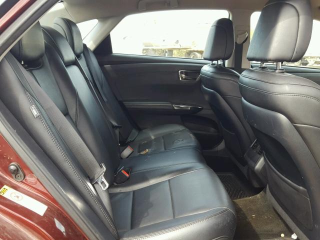 4T1BK1EBXDU045525 - 2013 TOYOTA AVALON BAS BURGUNDY photo 6