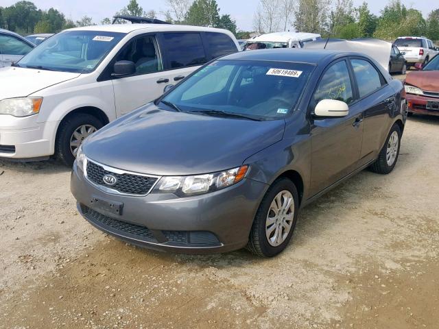 KNAFU4A29D5724426 - 2013 KIA FORTE EX GRAY photo 2