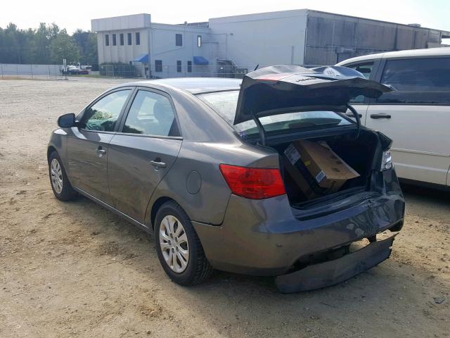 KNAFU4A29D5724426 - 2013 KIA FORTE EX GRAY photo 3