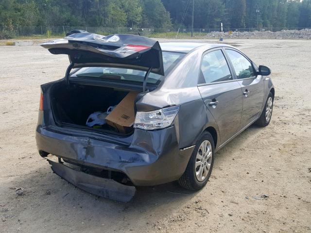 KNAFU4A29D5724426 - 2013 KIA FORTE EX GRAY photo 4