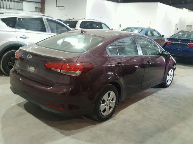 3KPFK4A74HE158366 - 2017 KIA FORTE LX PURPLE photo 4