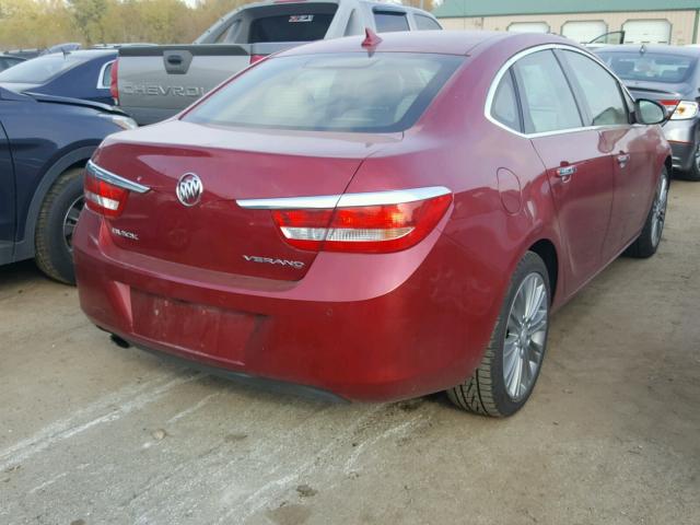 1G4PS5SK3D4250881 - 2013 BUICK VERANO RED photo 4