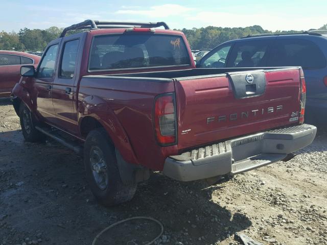 1N6ED27T93C470761 - 2003 NISSAN FRONTIER C RED photo 3