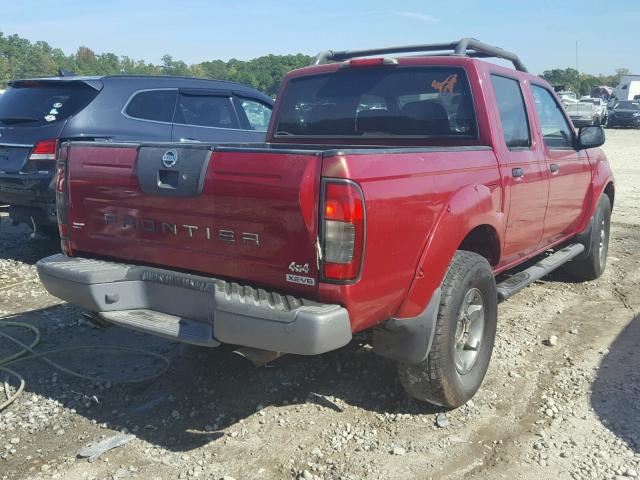 1N6ED27T93C470761 - 2003 NISSAN FRONTIER C RED photo 4