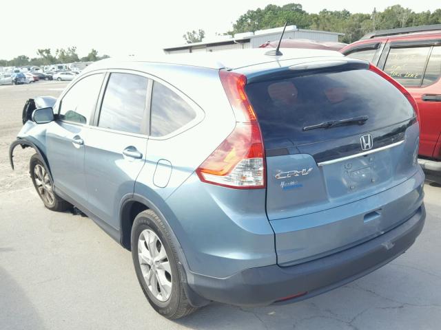 5J6RM3H76DL004583 - 2013 HONDA CR-V EXL BLUE photo 3