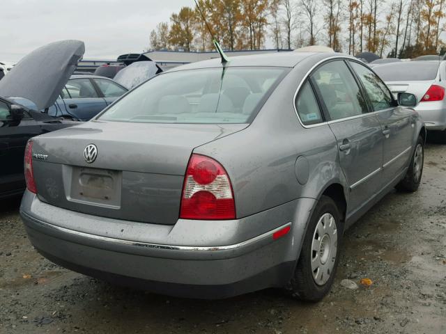 WVWMD63B13P184222 - 2003 VOLKSWAGEN PASSAT GL GRAY photo 4