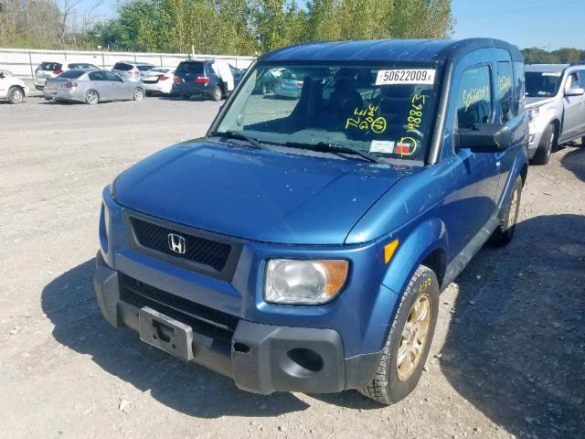 5J6YH28766L027536 - 2006 HONDA ELEMENT EX BLUE photo 2