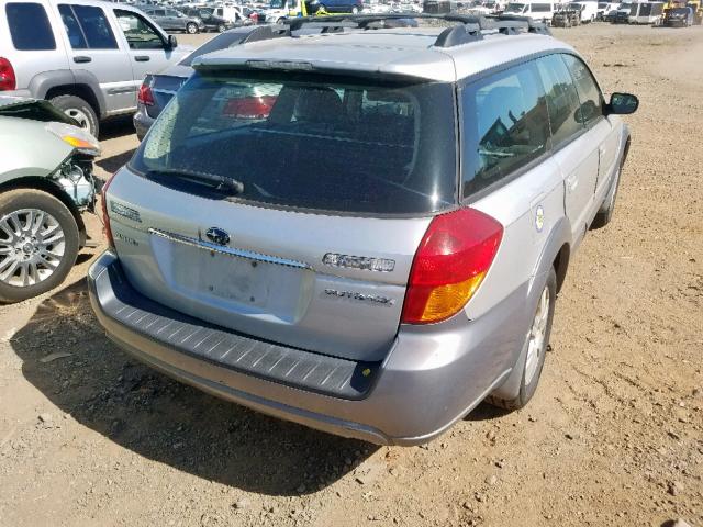 4S4BP62CX57349353 - 2005 SUBARU LEGACY OUT SILVER photo 4