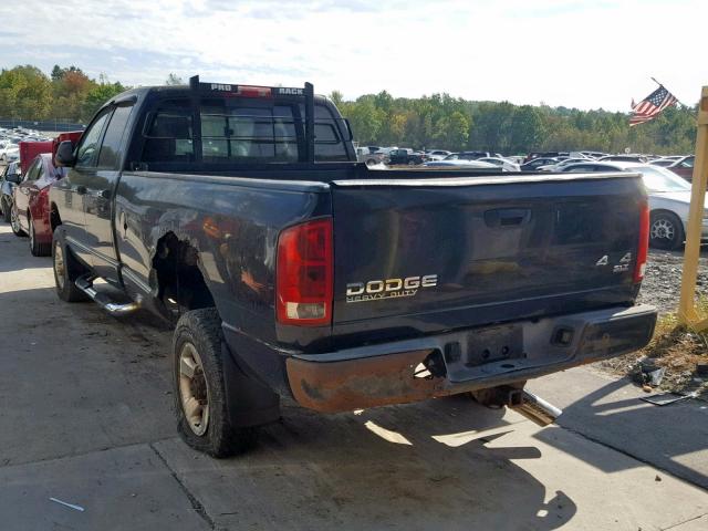 3D7KU28C23G798367 - 2003 DODGE RAM 2500 S BLACK photo 3