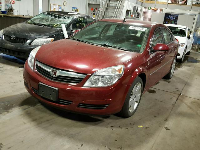 1G8ZS57B28F291402 - 2008 SATURN AURA XE RED photo 2