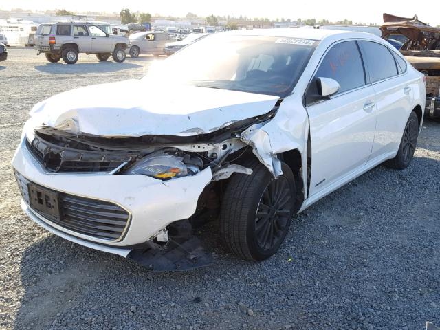 4T1BD1EB3EU023412 - 2014 TOYOTA AVALON HYB WHITE photo 2