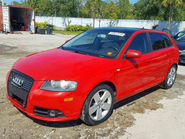 WAUHF78P08A019422 - 2008 AUDI A3 2.0 RED photo 2