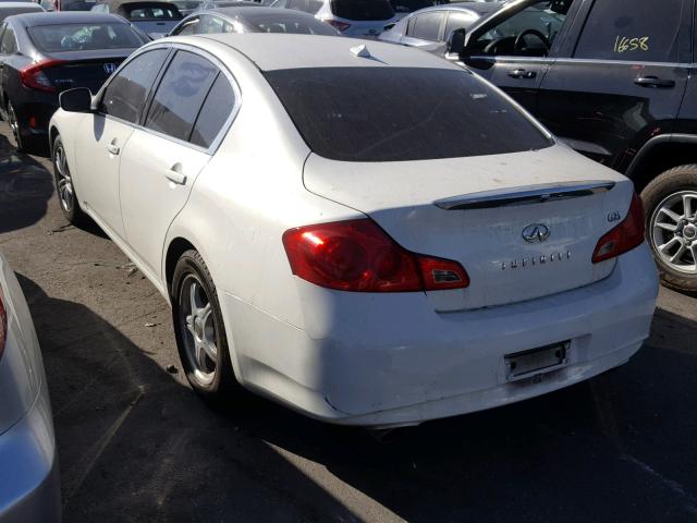 JN1DV6AP0CM811539 - 2012 INFINITI G25 BASE WHITE photo 3