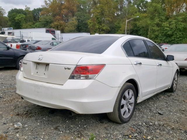 1HGCP36878A016954 - 2008 HONDA ACCORD EXL WHITE photo 4