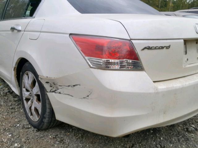 1HGCP36878A016954 - 2008 HONDA ACCORD EXL WHITE photo 9