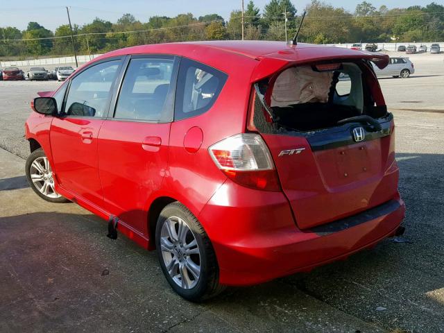 JHMGE8H45AC018756 - 2010 HONDA FIT SPORT RED photo 3