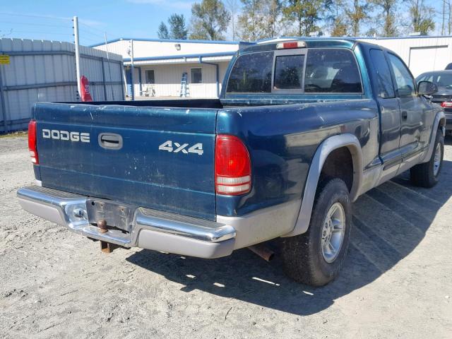 1B7GG23Y3VS293153 - 1997 DODGE DAKOTA GREEN photo 4