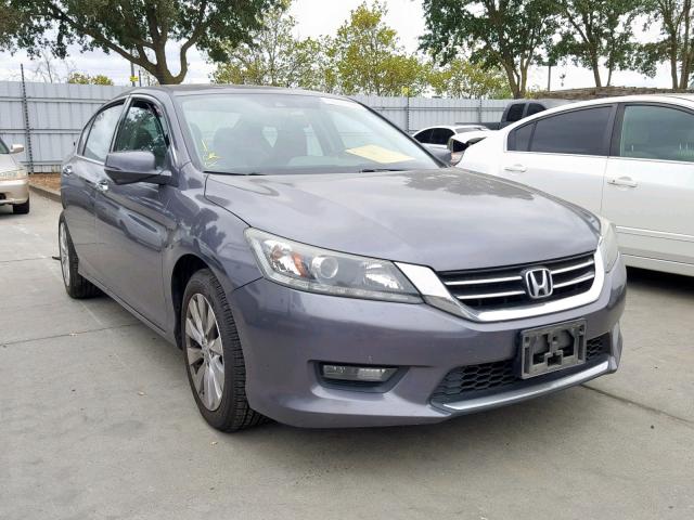 1HGCR3F85EA033144 - 2014 HONDA ACCORD EXL GRAY photo 1