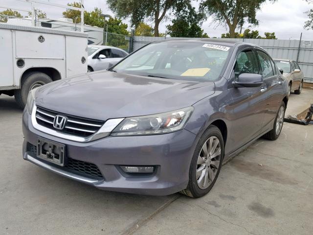 1HGCR3F85EA033144 - 2014 HONDA ACCORD EXL GRAY photo 2