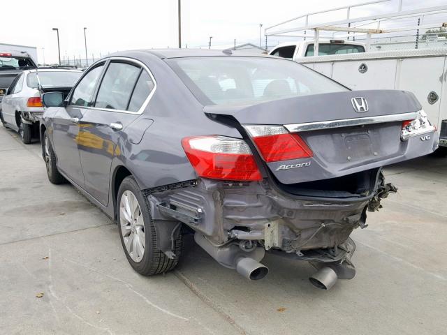 1HGCR3F85EA033144 - 2014 HONDA ACCORD EXL GRAY photo 3