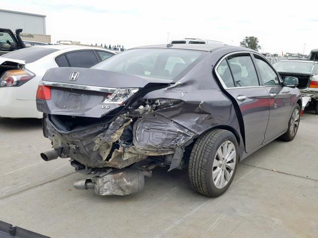 1HGCR3F85EA033144 - 2014 HONDA ACCORD EXL GRAY photo 4