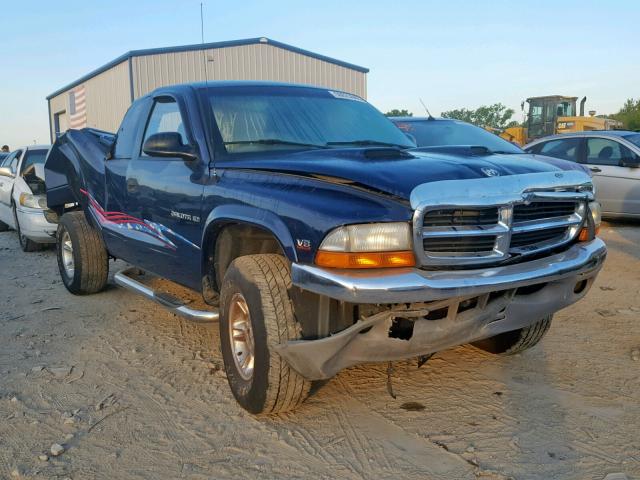 1B7GG22N4YS729908 - 2000 DODGE DAKOTA BLUE photo 1