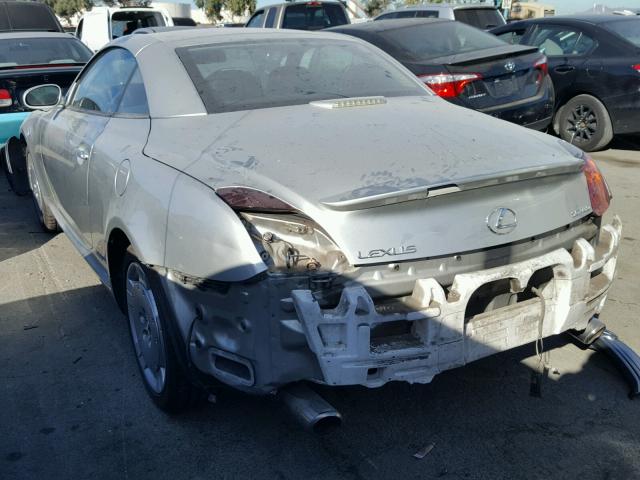 JTHFN48YX20018326 - 2002 LEXUS SC 430 SILVER photo 3