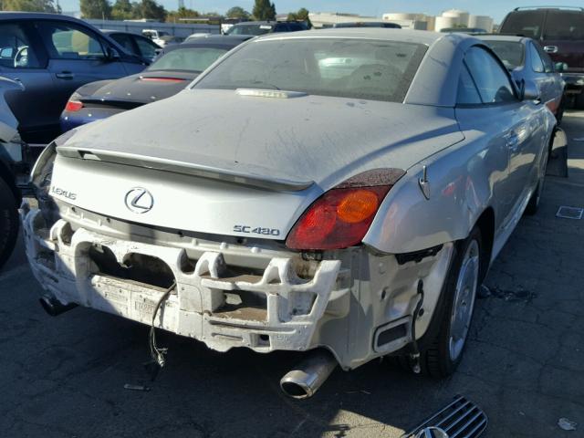 JTHFN48YX20018326 - 2002 LEXUS SC 430 SILVER photo 4