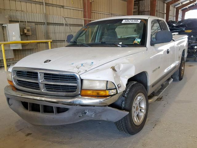 1B7GL22X6YS694074 - 2000 DODGE DAKOTA WHITE photo 2