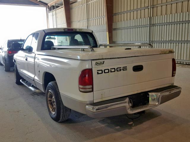 1B7GL22X6YS694074 - 2000 DODGE DAKOTA WHITE photo 3