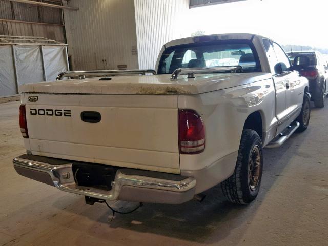 1B7GL22X6YS694074 - 2000 DODGE DAKOTA WHITE photo 4