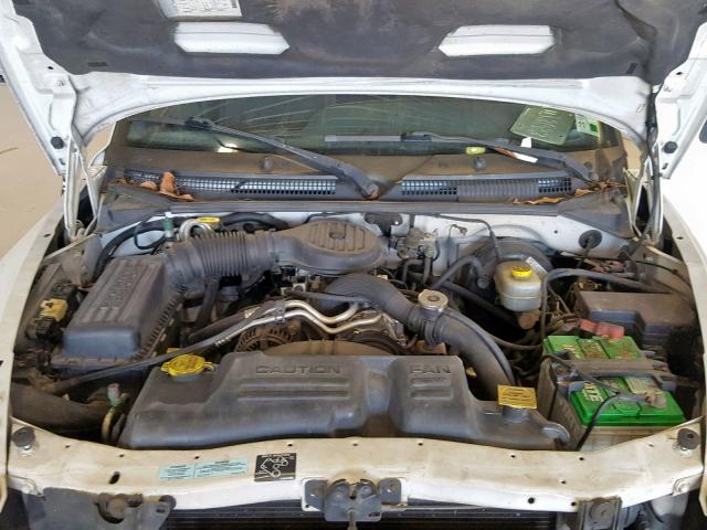 1B7GL22X6YS694074 - 2000 DODGE DAKOTA WHITE photo 7