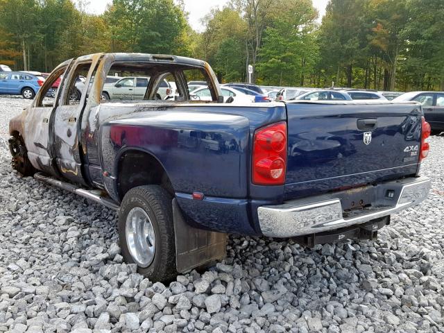 3D7MX48C77G724301 - 2007 DODGE RAM 3500 S BLUE photo 3