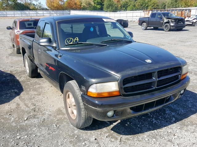 1B7GL22X4WS652418 - 1998 DODGE DAKOTA BLACK photo 1