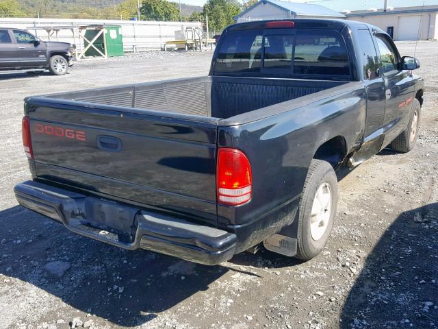 1B7GL22X4WS652418 - 1998 DODGE DAKOTA BLACK photo 4