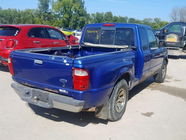 1FTYR44V83PB35843 - 2003 FORD RANGER SUP BLUE photo 4