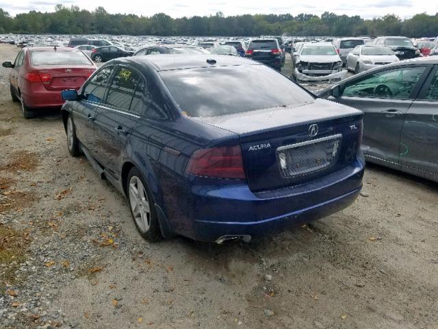 19UUA66245A069867 - 2005 ACURA TL BLUE photo 3