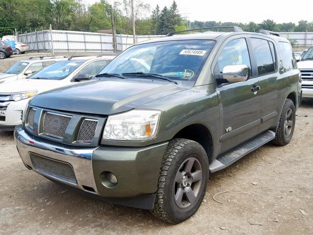 5N1AA08A25N712384 - 2005 NISSAN ARMADA SE GREEN photo 2