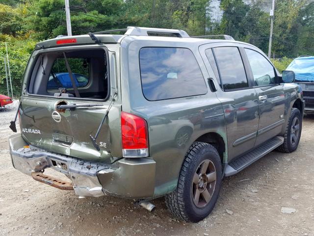 5N1AA08A25N712384 - 2005 NISSAN ARMADA SE GREEN photo 4