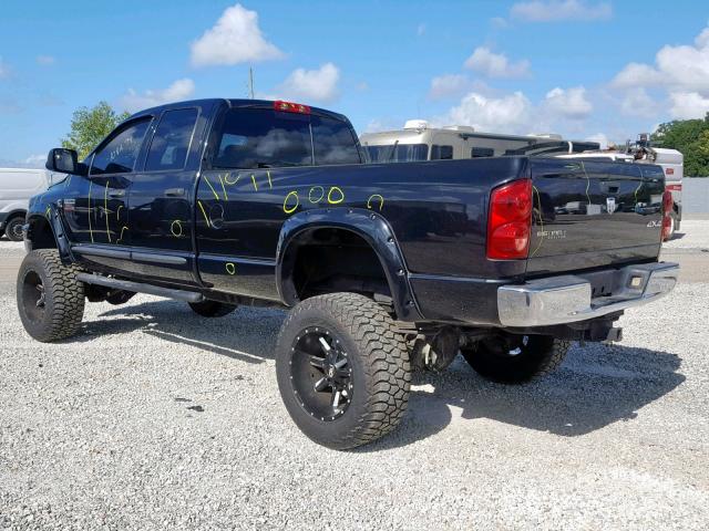 3D7KS28A67G850478 - 2007 DODGE RAM 2500 S BLACK photo 3