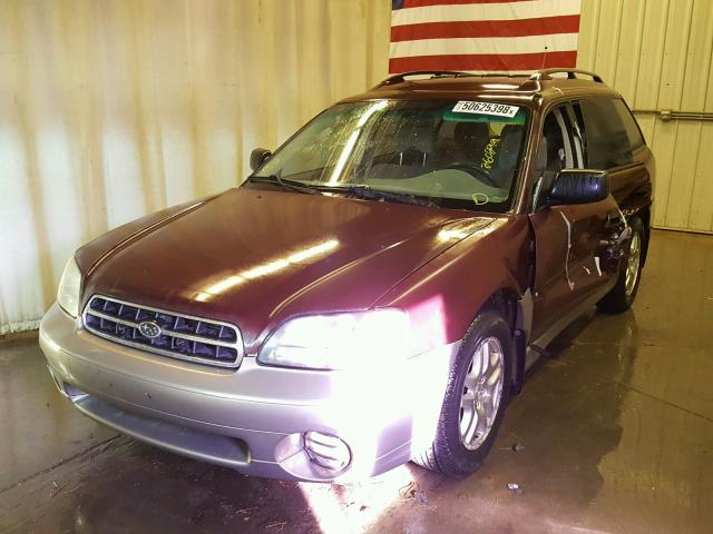 4S3BH675X17674333 - 2001 SUBARU LEGACY OUT MAROON photo 2