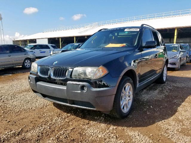 WBXPA73414WB28596 - 2004 BMW X3 2.5I BLACK photo 2