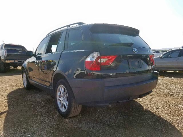 WBXPA73414WB28596 - 2004 BMW X3 2.5I BLACK photo 3