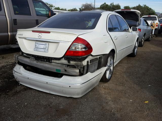 WDBUF72X97B049200 - 2007 MERCEDES-BENZ E 550 WHITE photo 4