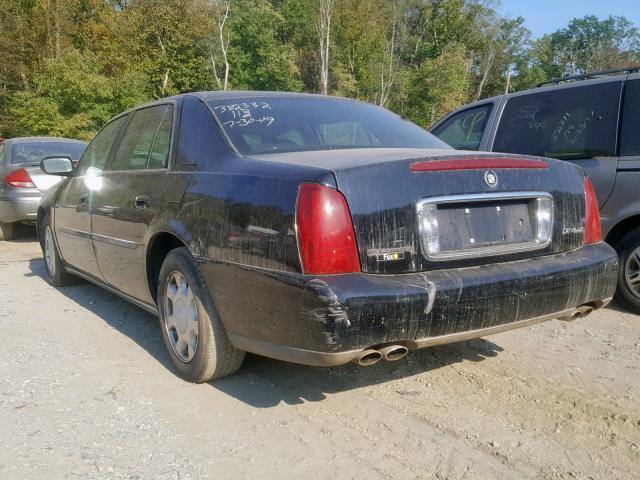 1G6KD54Y71U276974 - 2001 CADILLAC DEVILLE BLACK photo 3