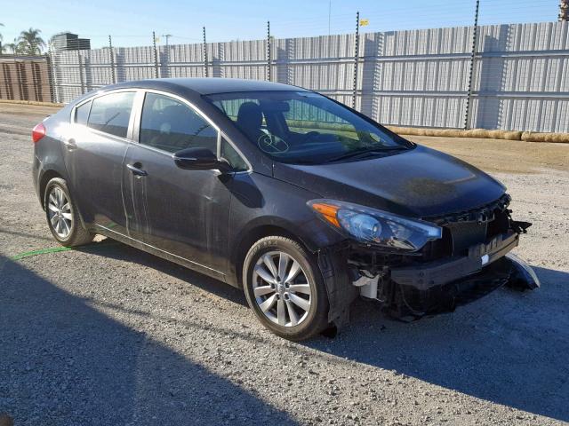 KNAFX4A85E5123799 - 2014 KIA FORTE EX BLACK photo 1