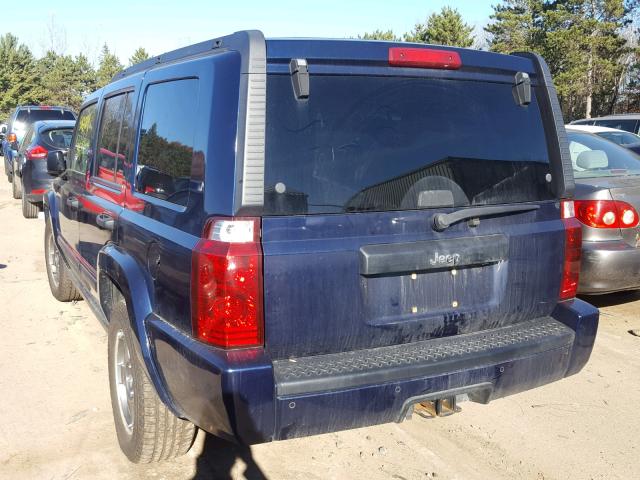 1J8HG48NX6C143513 - 2006 JEEP COMMANDER BLUE photo 3